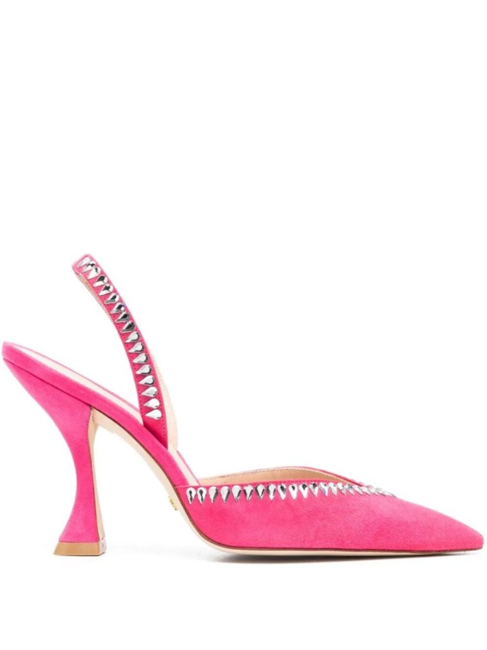 Stuart Weitzman Gemcut Curve Pointed Toe Slingback Pump - Picture 4 of 5